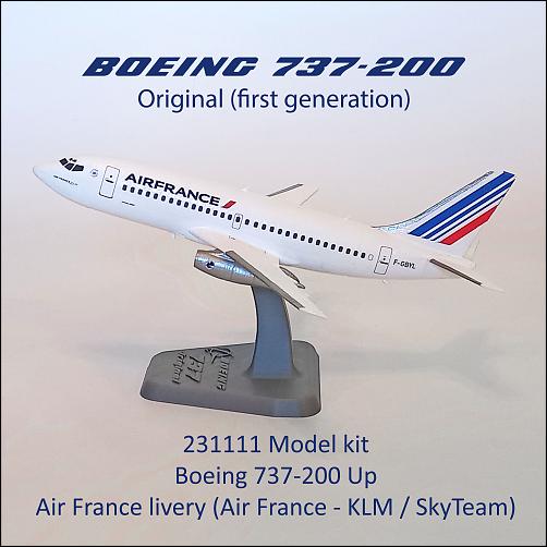 Boeing 737-200 Air France 1/100 3D-print model-231111-model-kit-boeing-737-200-up-photo-01m.jpg