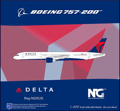 NG 53108 Delta Airlines Boeing 757-200 Skyteam N659DL Diecast 1/400 Jet Model 