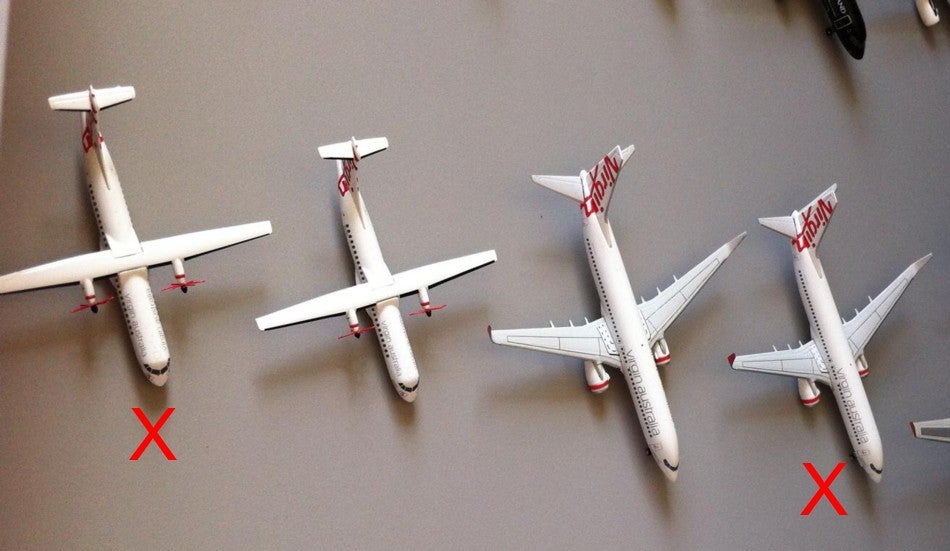 virgin australia toy planes