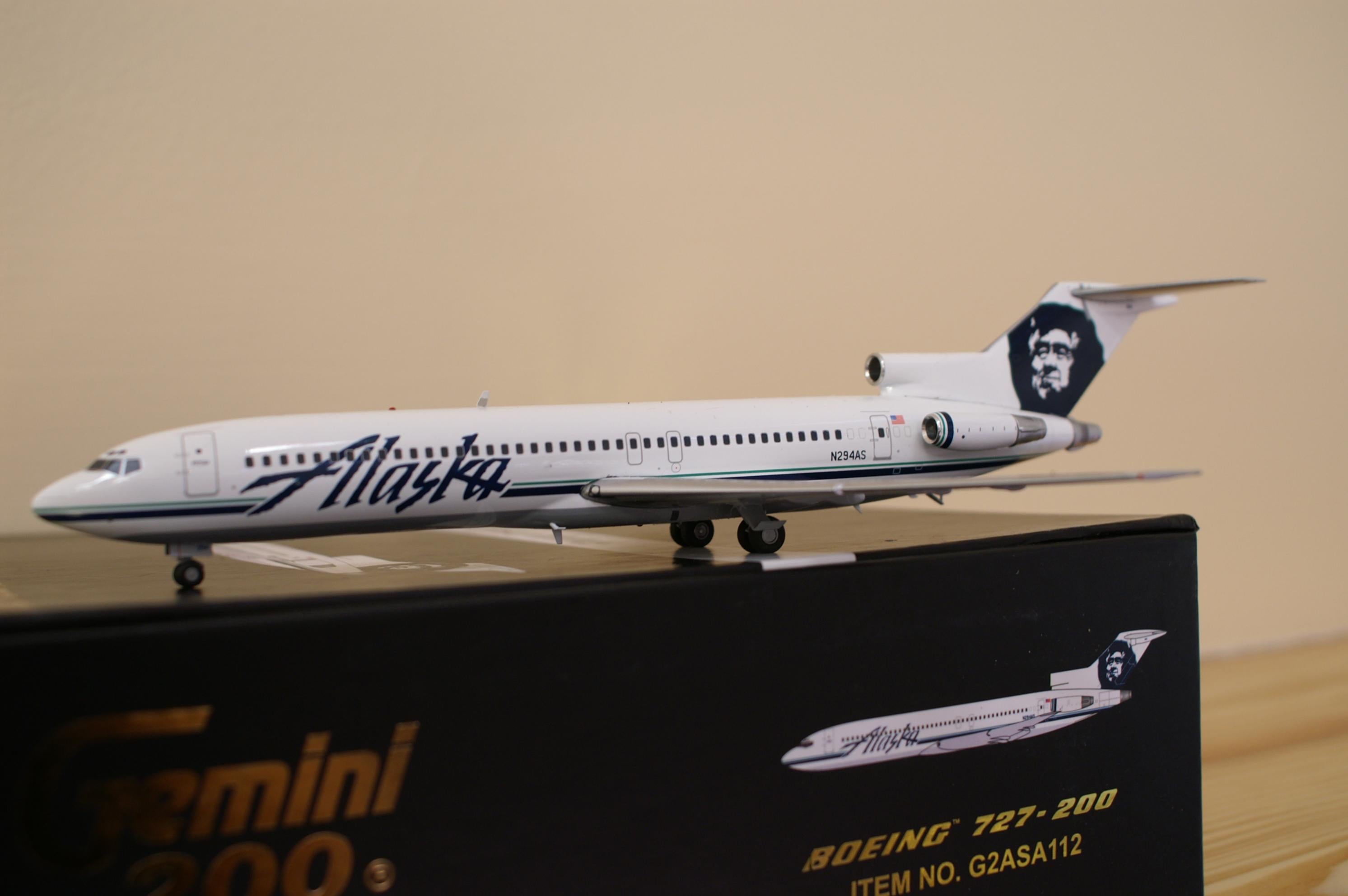 Alaska Boeing 727-200 is landed into my collection - DA.C